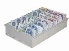 Bankjegy tároló, betétlapos