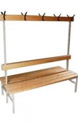 Öltözőpad-2 hátfallal két oldalas