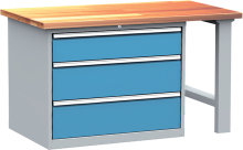 Munkapad 3 fiókos szekrénnyel